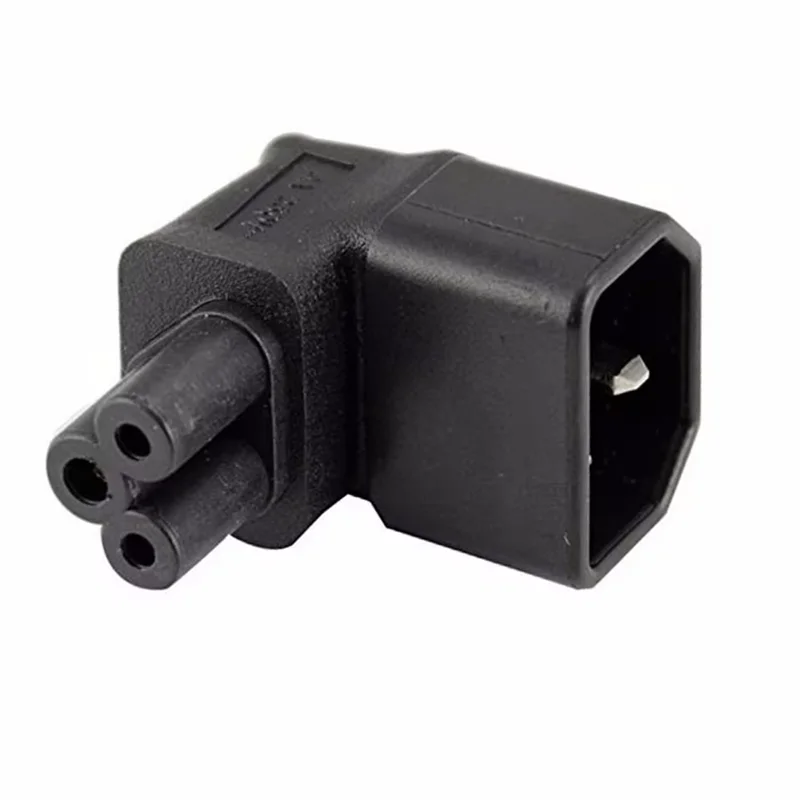 Vellcon C14 To C5 Right Angle AC Adapter - 90 Degree Mickey Mouse Power Cord Converter, Black - View #12