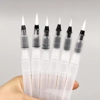 3/6pcs Watercolor Brush Set With White Nylon Hair Calligraphy Pen Art Markers And Water Storage Function, Art Painting Tool Kit 5