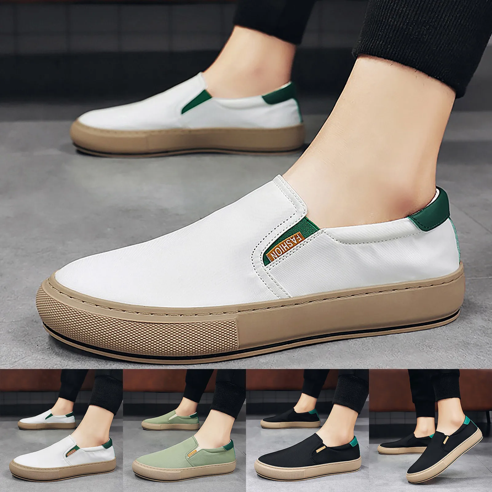 

Casual Canvas Shoes Men's Summer Slip on Loafers For Men Flats Breathable Driving Shoes Male Cloth Walking Sneakers Board Shoes
