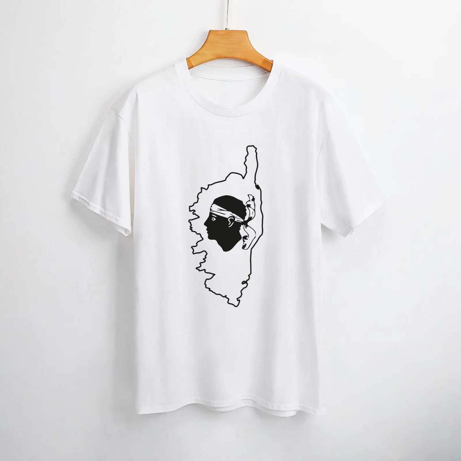 

Corsica Corse Flag Island Map Corsica Harajuku Punk Move Vintage High Grade Top Tee Travel USA Size