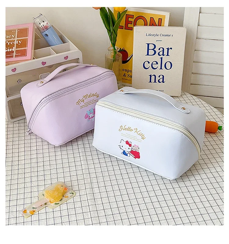 

Sanrio cute cosmetic bag net celebrity travel storage bag large capacity high-value leather organ pillow cosmetic bag
