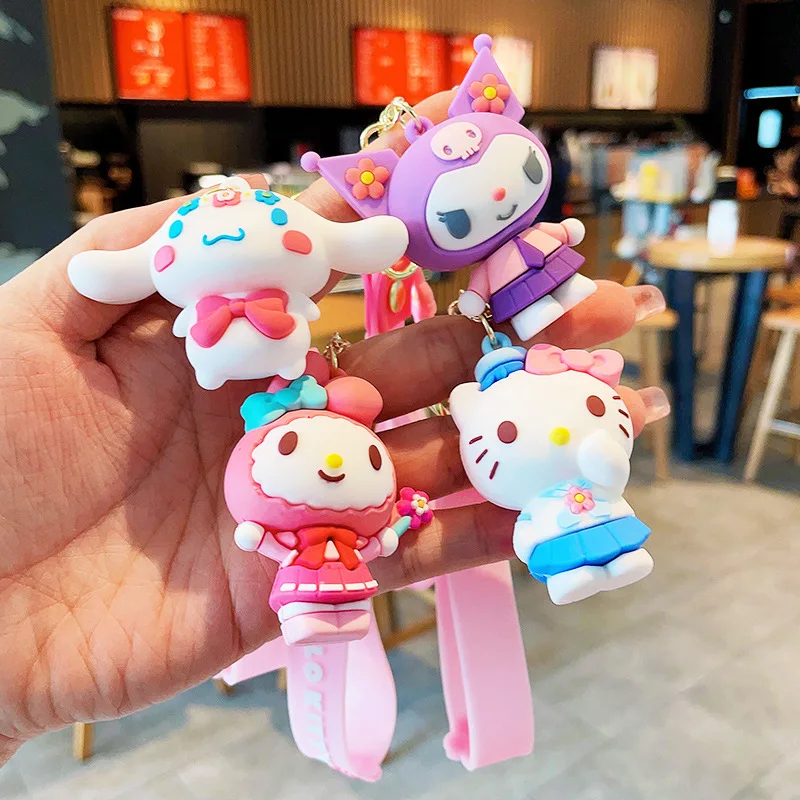 

Cartoon Anime Sanrio Sakura Diary Action Figures Keychains Key Chain Key Ring Kawaii Silicone Handbag Car Pendants Toys Gifts