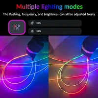 Symphony Streamer Car Ambient Light Interior LED Full Color RGB Neon Acrylic Strip Atmosphere Lighting Kit App - Image 5