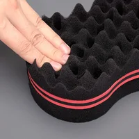 Brosse à cheveux ovale Double face torsadée magique, brosse en éponge pour bobine Afro naturelle ondulée, brosses en éponge pour tresses de cheveux 5