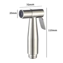 Stainless Steel No-Punch Handheld Bidet Sprayer with Self-Cleaning Shower Head (Only Spray Gun)