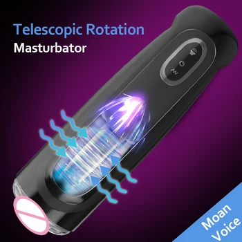 Automatic Telescopic Rotation Male Masturbator 10 Adjustable Modes Pussy Adult Masturbator Cup Electric Climax Sex Toy For Men 2