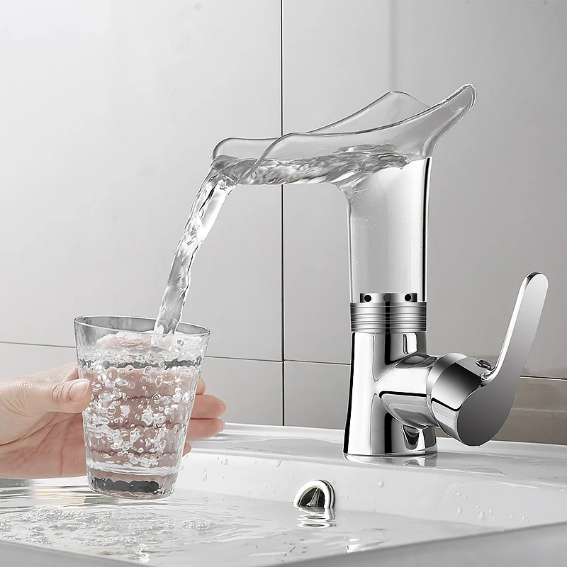 浴室シンク 洗面強化ガラス ＋ スパウト タップ 蛇口 おしゃれ エレガント 4色 浴室シンク 洗面強化ガラス ＋ スパウト タップ 蛇口 おしゃれ