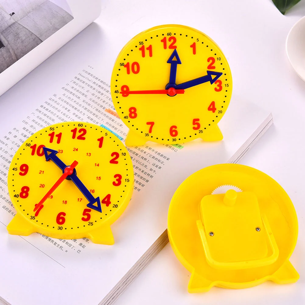 

3 Pcs Clock Model Teaching Aids Learn To Read Time Toys Desktop Learning Plastic Perception Tool Primary School Clocks