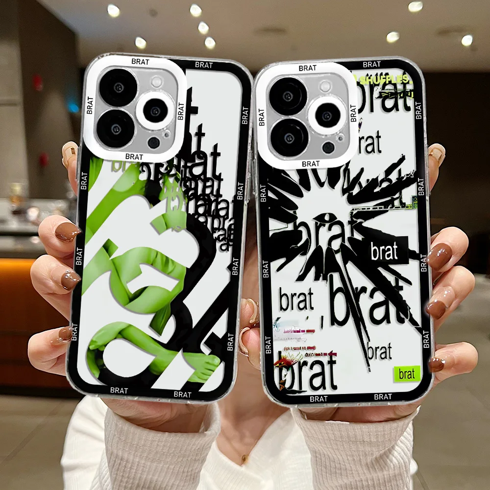 Stylish Charlis XCX B-BRAT Transparent Phone Case