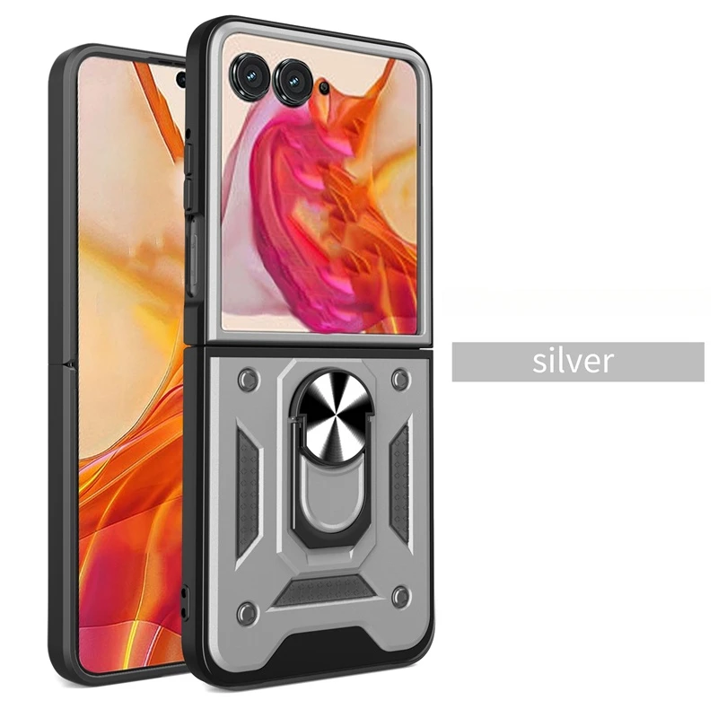 Shockproof Armor Case with Magnetic Ring Holder - Durable Back Cover