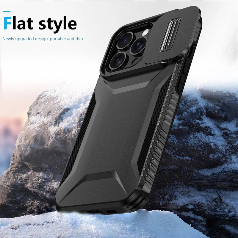 Military Grade Shockproof Protective Slide Camera Armor Phone Case