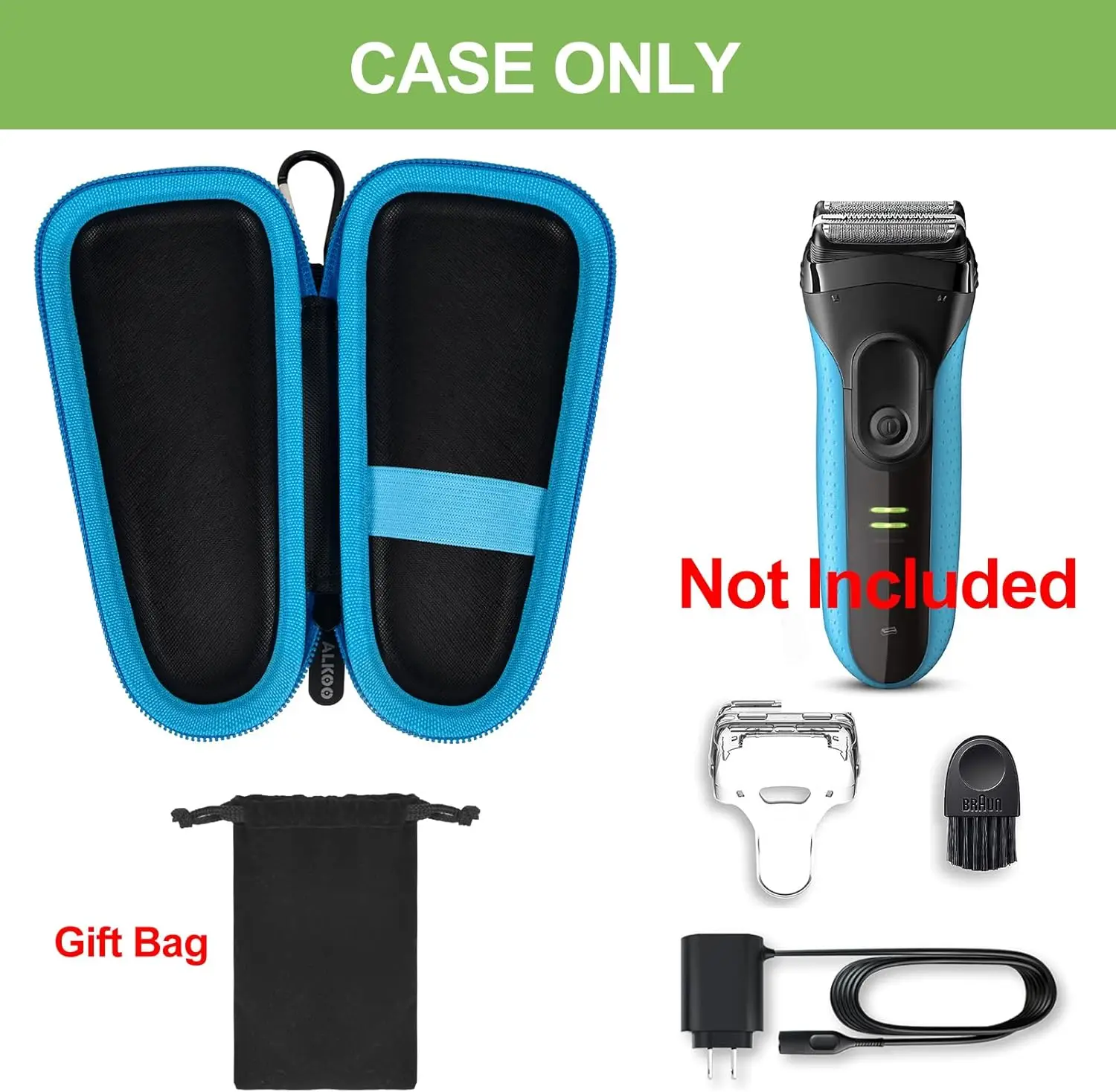 Beard Trimmer Case Compatible With Braun Electric Series 3 Razor Holder For 3040s Rechargeable Wet & Dry Foil Shaver f storage box