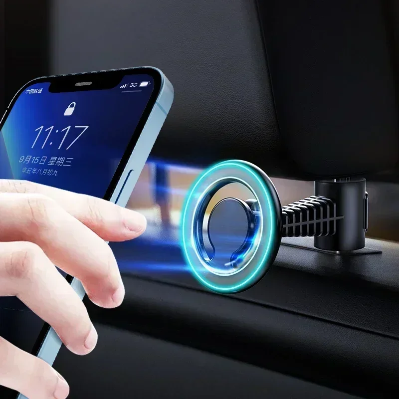 Magnetic Phone Holder 360&deg;Rotatable For iPhone 16-12 Samsung S24 Xiaomi 15 Instrument Panel Air Outlet GPS Phone Stand Mount