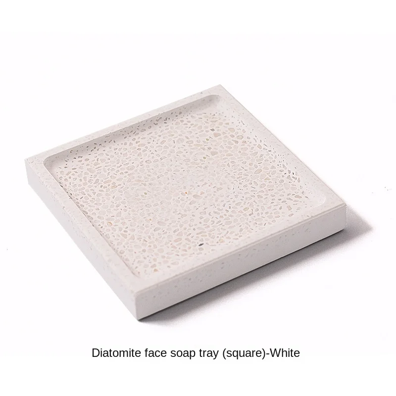 Home Diatomaceous Earth Water-absorbent Soap Dish Bathroom Handmade Soap Dish