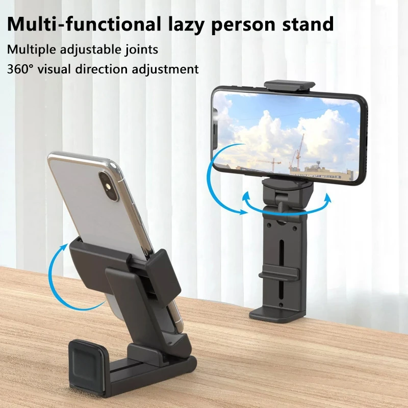 Supporto per Telefono Pieghevole e Girevole, Portatile e Regolabile, Supporto da Tavolo per Cellulare a Mani Libere per Viaggi in Aereo - immagine 2