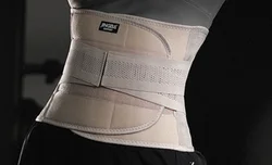 Waist and Back Support Sweat Belt Trainer - Lumbar Protection & Abdominal Muscle Enhancer - XXL (Khaki)