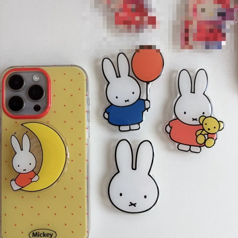 Hot Cartoon Miffy Series Handy-Ständer, niedlicher, kreativer, bedruckter, tragbarer Airbag-Ständer, anwendbar auf jedes Mobiltelefon
