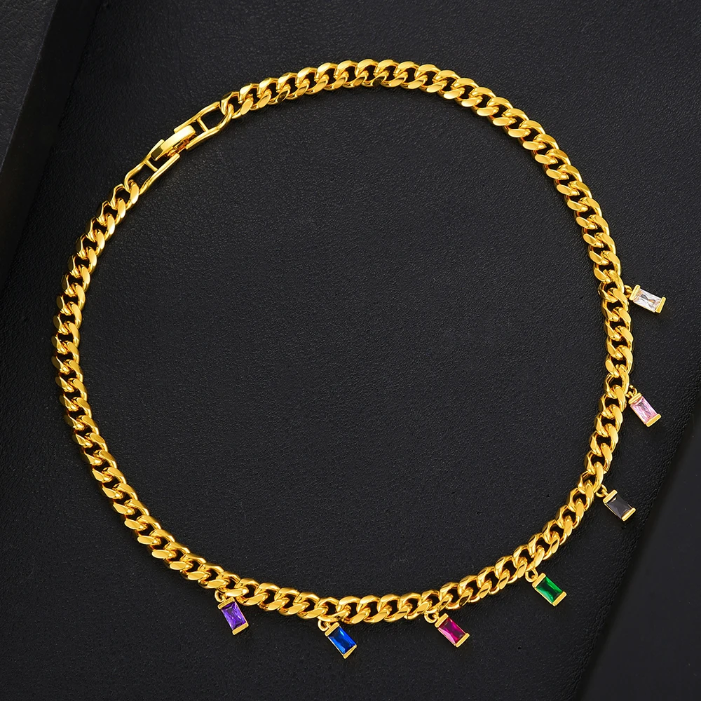 Siscathy Fashion Simplicity Clavicle Chain Zircon Necklaces For Women On The Neck Chokers Necklaces Party Jewelry Accessories