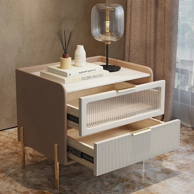 

Metal Comfortable Bedside Tables Dressers Room Design Fashion Luxury Tables Minimalist Mesita De Noche Living Room Decoration
