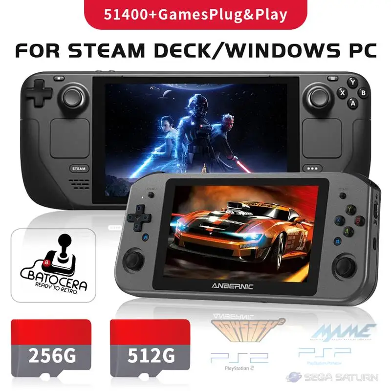 

New Latest Batocera 39 System TF Game Card for Steam Deck/Windows PC/MAC/Handheld Game Console with 51400+ Games for