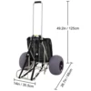 VEVOR Beach Carts for Sand with 13" TPU Balloon Wheels 165 LBS Loading Folding Sand Cart Aviation Aluminum Cart for Picnic 6