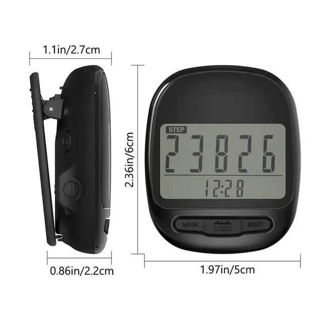 Step Counter For Walking Digital LCD Display Walking Pedometer Step Counter With Clock Function Step Counters For Seniors 6