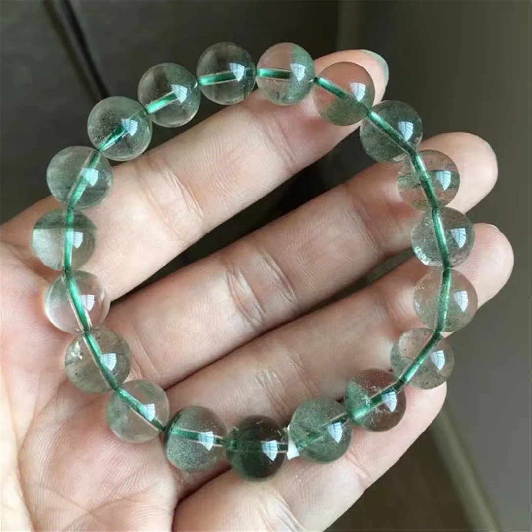 店舗併売品 10ミリメートル自然の緑ファントム水晶のブレスレット男性治癒富ギフトビーズクリスタルレイキ宝石ストランドジュエリービーズアクセサリーaaaaa 買い大人気 Homeness Rw