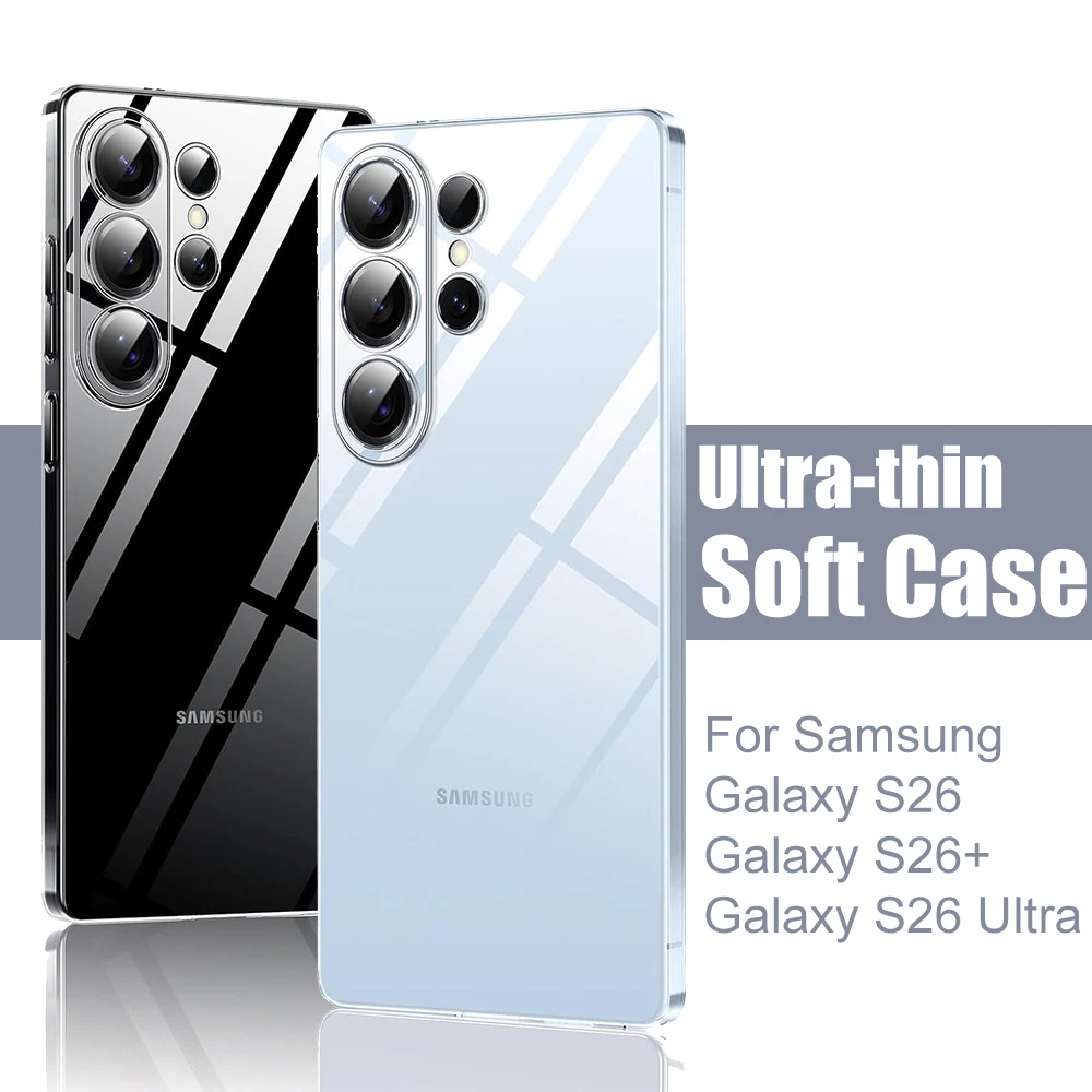 Ultra Thin Transparent Silicone Soft Case - Clear TPU Shell with Full Camera Protection