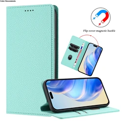 Luxury Leather Magnetic Case with Card Slots and Shockproof Book Cover - Galaxy A Quantum (Light Green)
