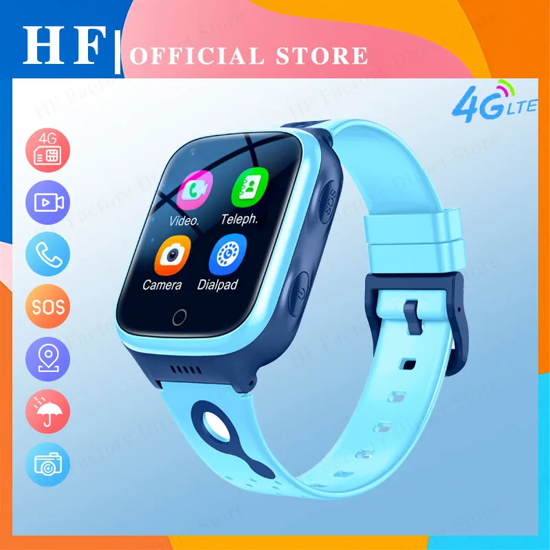 696 4G Smartwatch teléfono niños Android IP68 a prueba de agua GPS WiFi LBS  ubicación SIM