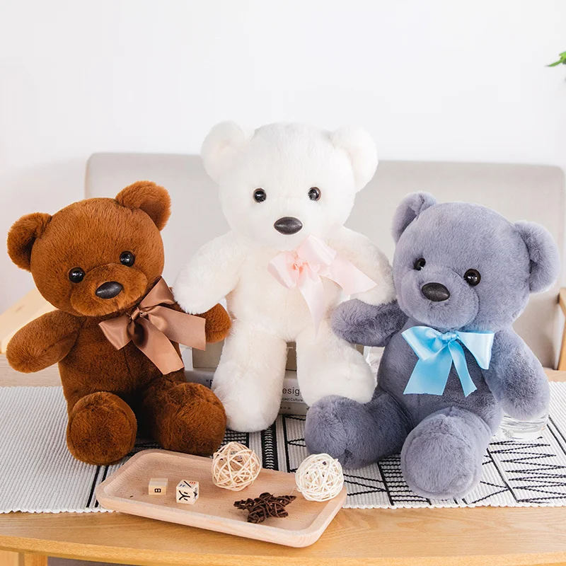 Lovely Ribbon Bear Plush Doll Soft Cartoon Animal Stuffed Toy Cute Pillows Teddy Toys Baby Comfort Dolls Girl Gift |