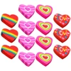 48 Pcs The Gift Heart Eraser Mini Erasers Small Prize Fun For Heart Erasers School Supplies Bulk Classroom Kids Painting Toddler 5