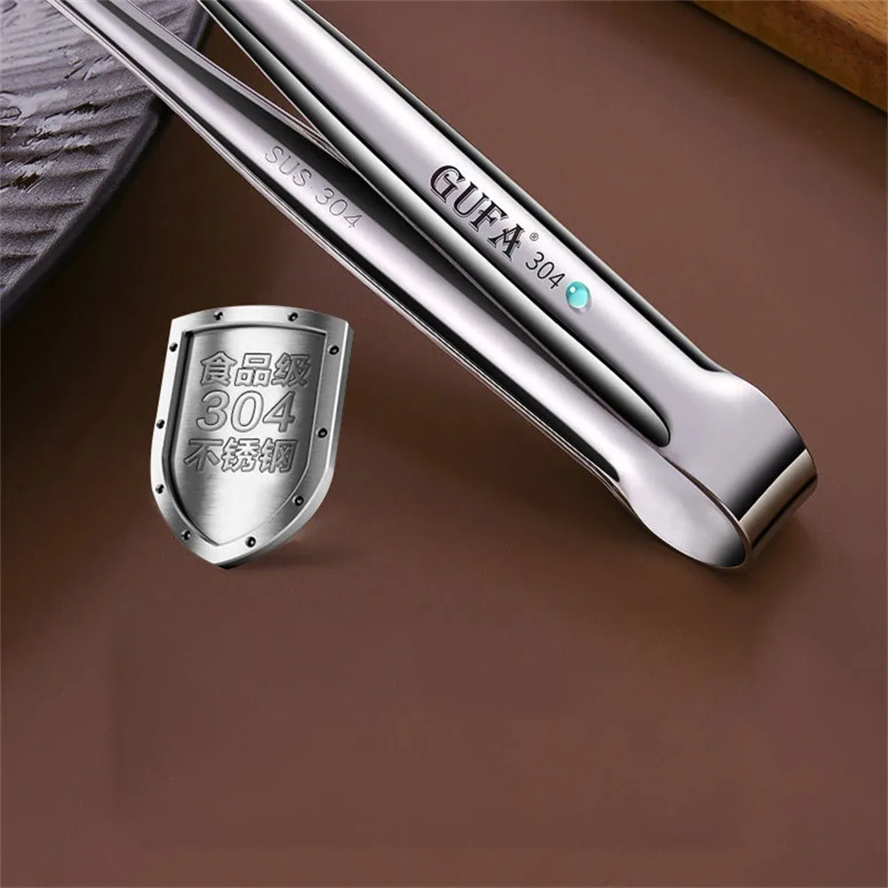 

Stainless Steel Grill Tongs Bread Steak BBQ Kitchen Gadgets Barbecue Elongated Clip Kitchen Accessories For Dining Bar Home