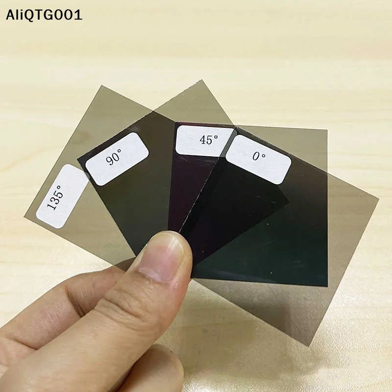 5x5cm LCD/LED 스크린 편광판 교체 테스트 도구(0/45/90/135도 각도 편광 필름 포함, 스크린 수리용)