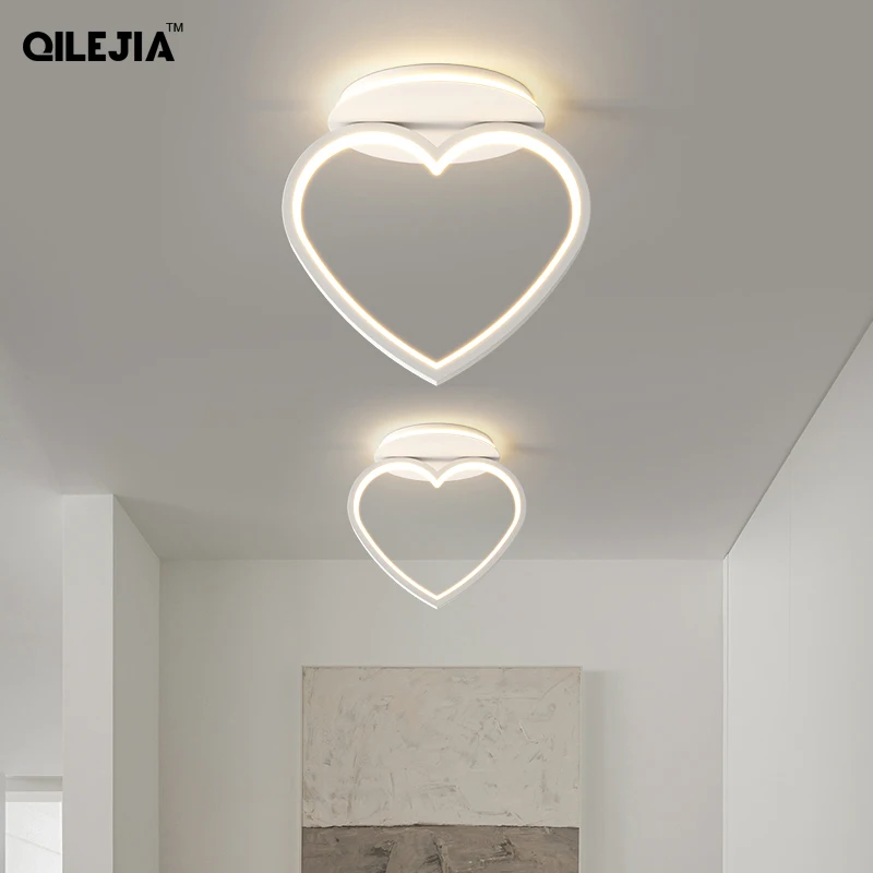 

Modern Simple Star And Heart LED Aisle Ceiling Lights For Living Room Bedroom Corridor Porch Hallway Balcony White Deco Lamps