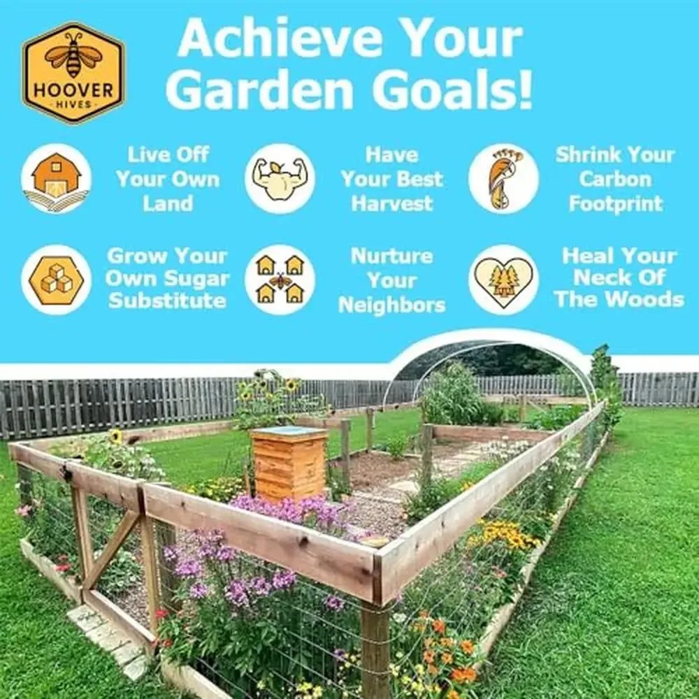 Wooden Beehive Kit 8 Frame Dipped in Beeswax Includes Frames Foundations Deep Brood Boxes Medium Super Box High Quality Joints