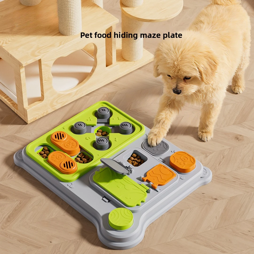 Interactive Dog Puzzle Feeder and Treat Dispenser Toy