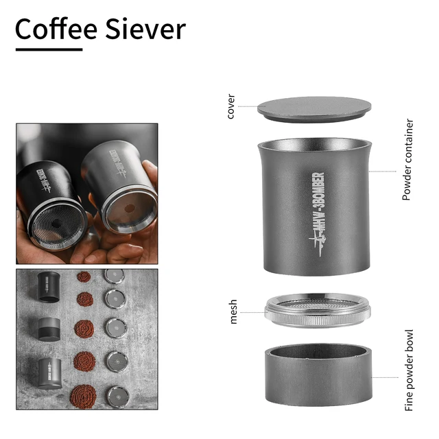 Buy MHW3BOMBER Fine Mesh Coffee Sieve Strainer 5 Pieces Set Espresso