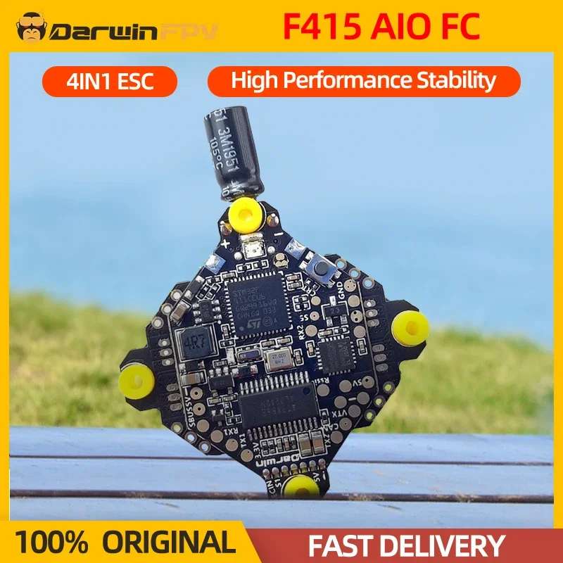 DarwinFPV F415 AIO Flight Controller 4In1 F4 2.4G ExpressLRS FC ESC Bluejay ELRS3.X 1-3S LiPo for FPV RC Drone Quadcopter