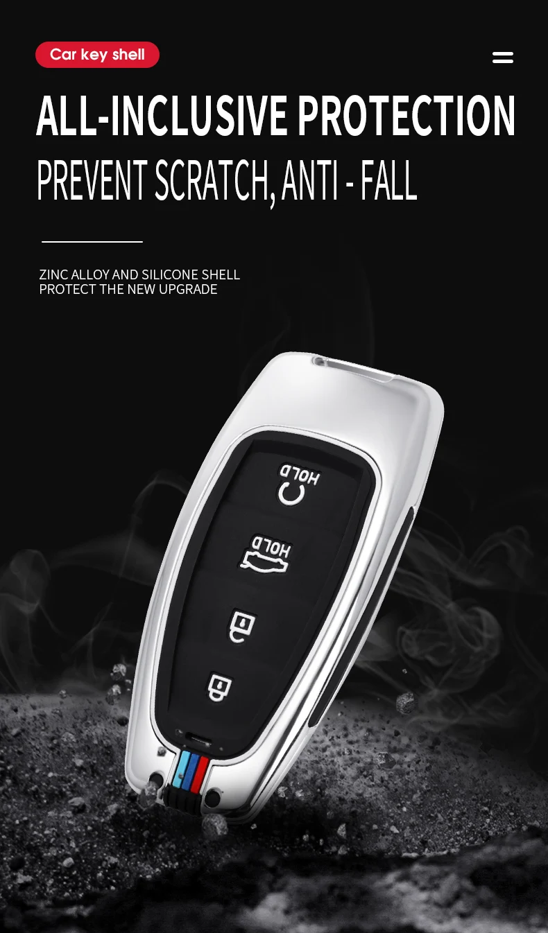 Nuova custodia per chiave a distanza per Auto per Hyundai Santa Fe Tucson 2022 NEXO NX4 Atos Prime Solaris 2021 4 5 pulsanti accessori Auto - S6cd02806d12644a5ad9e1e71fbe079bc3