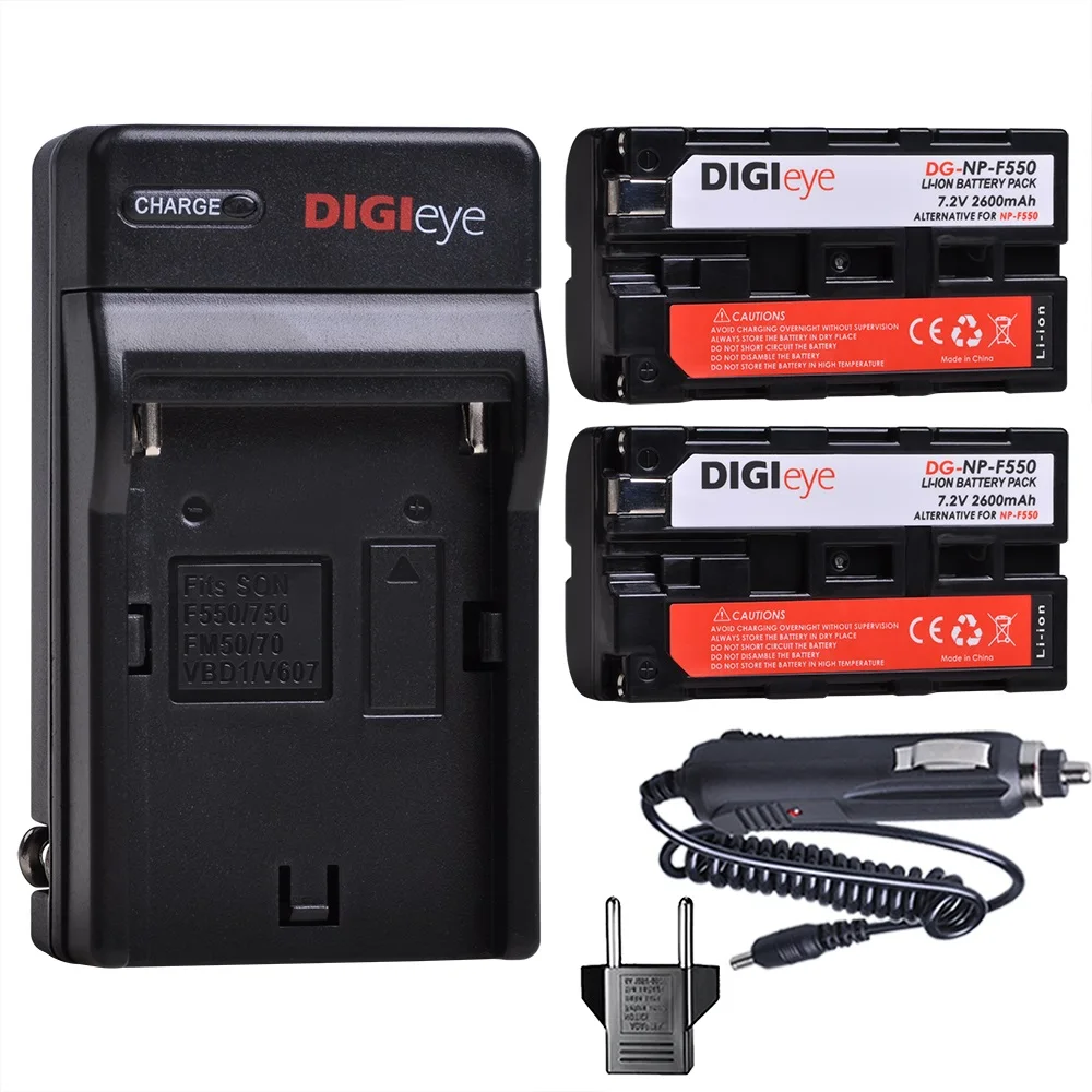 Np-F550 Np-F330 Np-F530 Np-F570 Batteria Ricaricabile/Caricabatterie Digitale Per Sony Cn-160,Cn-216,Ccd-Sc55 Ccd-Trv81 Hdr-Fx1 Mvc-Fd75