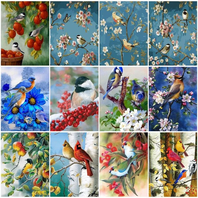 CHENISTORY Oil Painting By Numbers On Canvas Birds Number Painting For  Adults Kids Home Decors Gift Handpainted Acrylic Paints - AliExpress