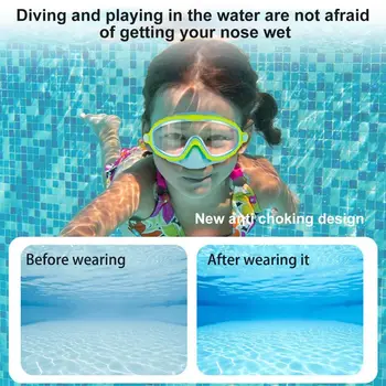 Large Frame Kids Swimming Goggles Anti-fog Waterproof Kids Diving Eyewear Silicone Leak Proof Kids Water Racing Glasses Pool 3