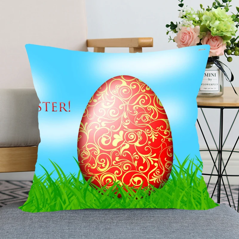 Easter Decorative Pillow Cases Sofa Car Chair Cushion Covers Bedroom Room Home Decor 3