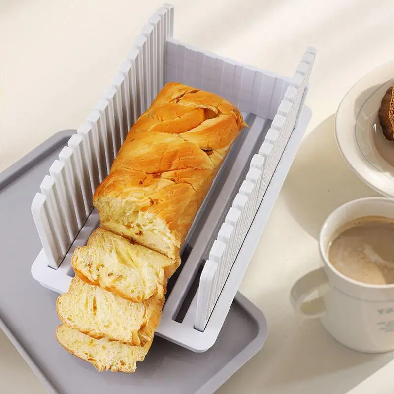 Adjustable Manual Bread Slicer with Foldable Design