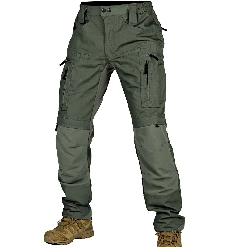 

P40 Tactical Pants Men Military Outdoor SWAT Pants Multi-pocket Cargo Trousers Waterproof Wear-resistant Field Training Uniforms