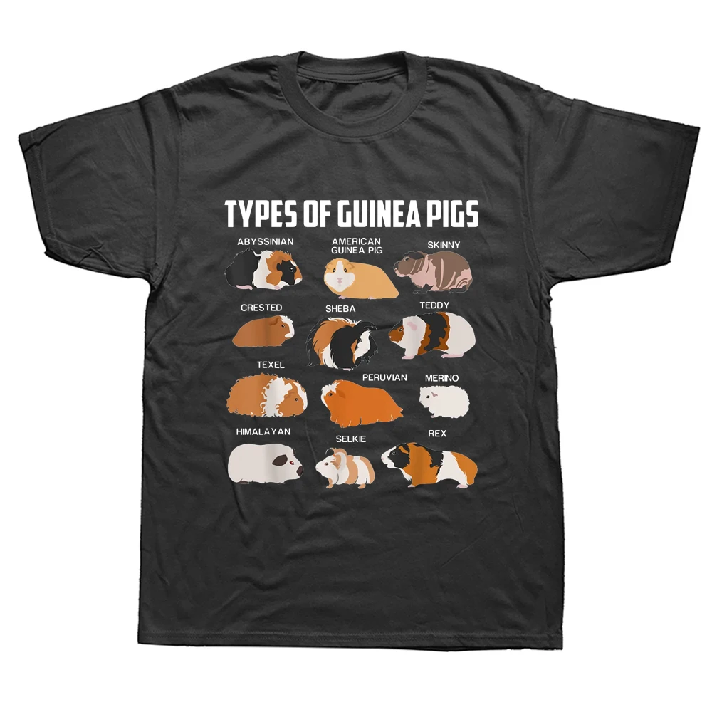 

Funny Types of Guinea Pigs Owner Cool Animal Xmas T Shirts Graphic Streetwear Pet Lover Birthday Gifts T-shirt Mens Clothing