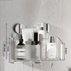 Suction Cup Bathroom Storage Basket Wall Mounted Cosmetic Storage Box Free Punch Shower Shampoo Holder Rack Bath Accessories 5