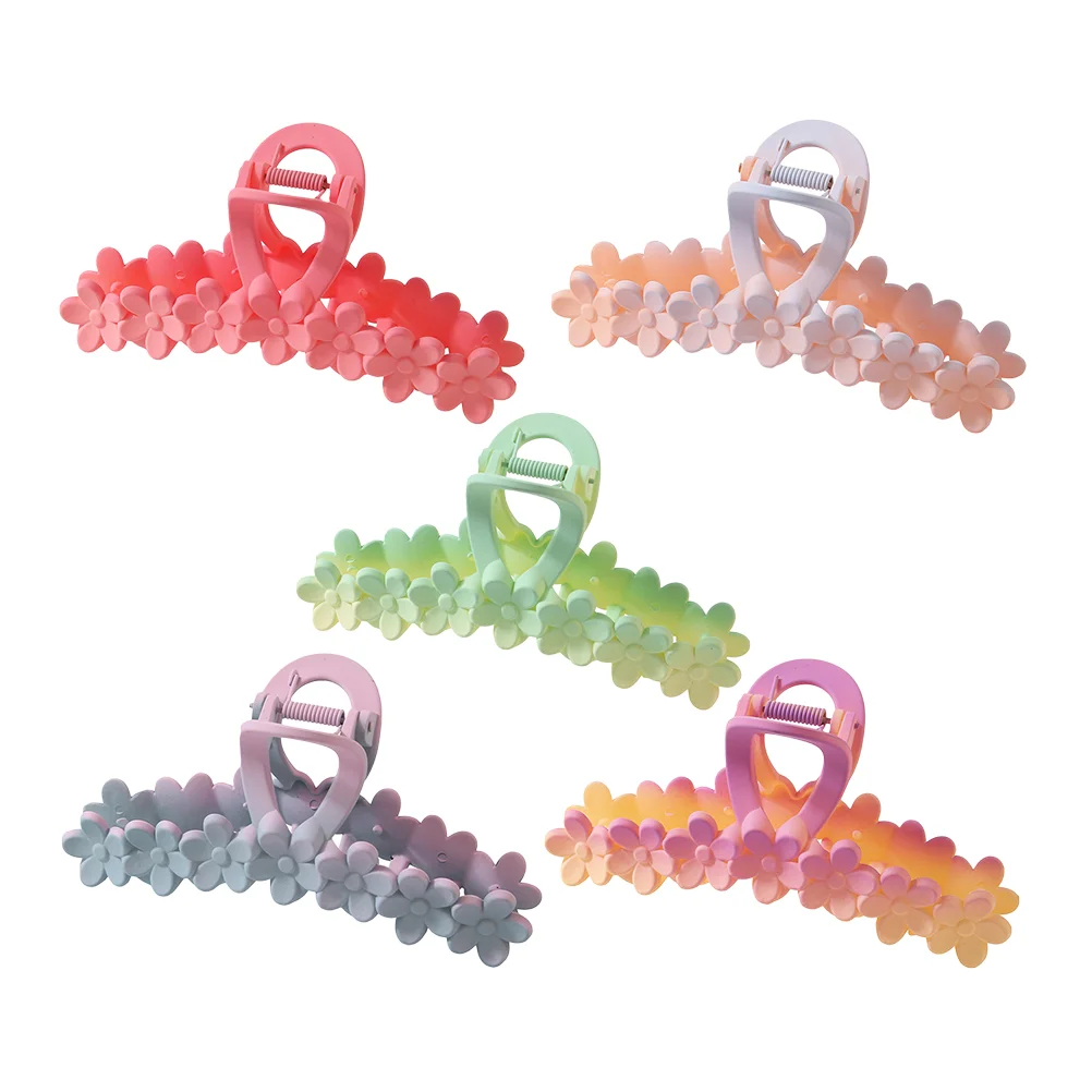 

5pcs Hair Clips Large Hair Claw Clip Women Hair Jaw Clamp Hair Styling Tools Flower Hair Accessories