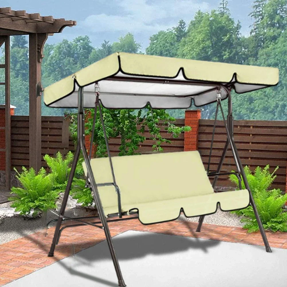 Waterproof Oxford Cloth Swing Canopy Replacement Set 2 Piece Swing Cover for Garden Pedestal Reliable Protection